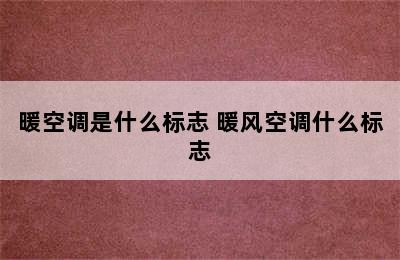 暖空调是什么标志 暖风空调什么标志